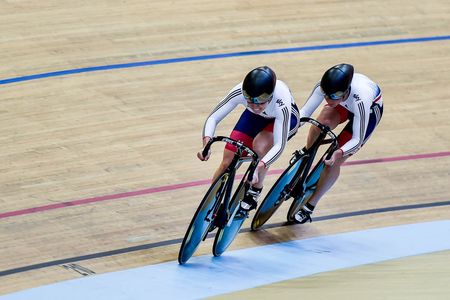 Jess Varnish and Katy Marchant out on track