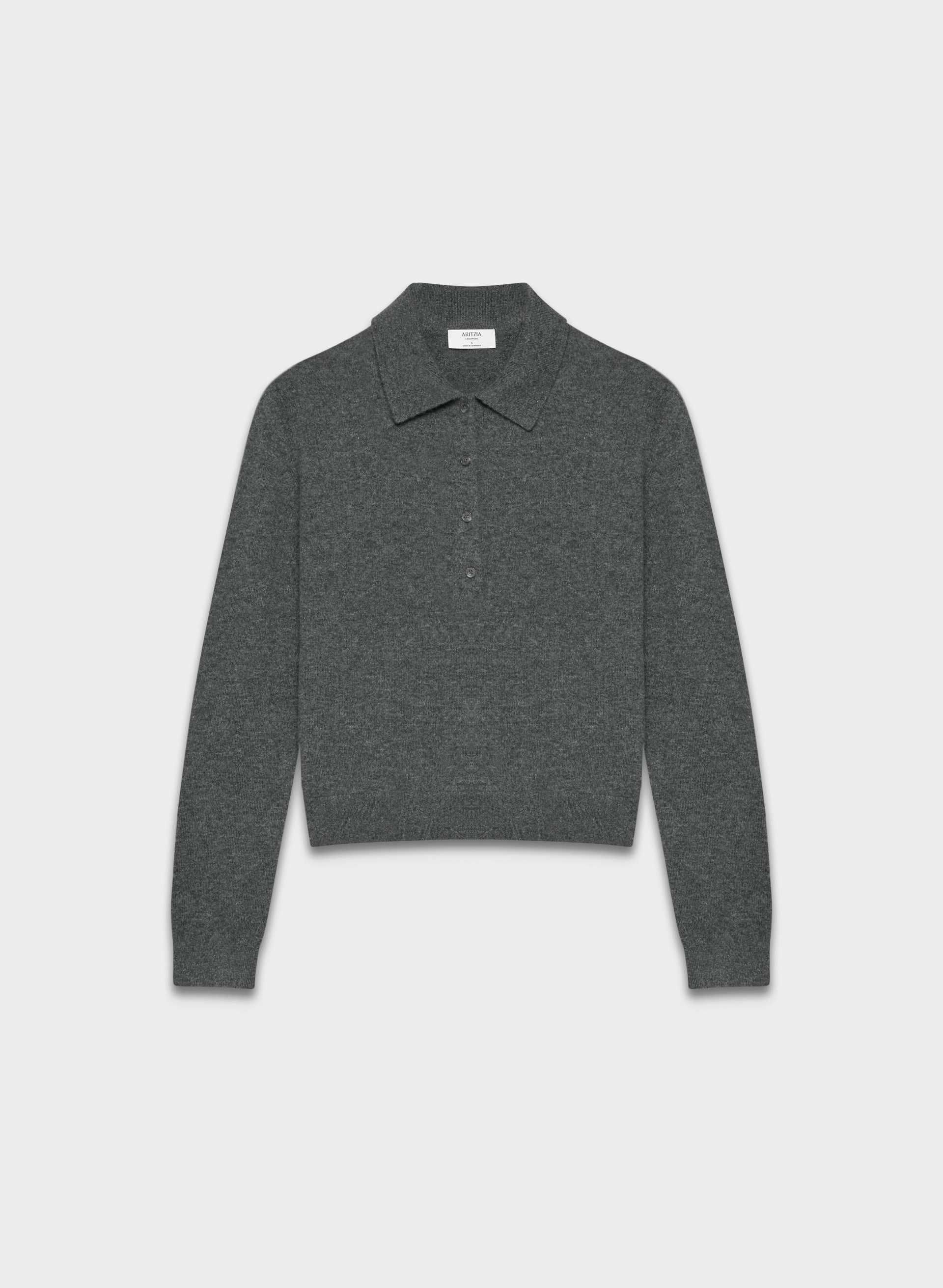Aritzia, Bare Cashmere Polo Longsleeve