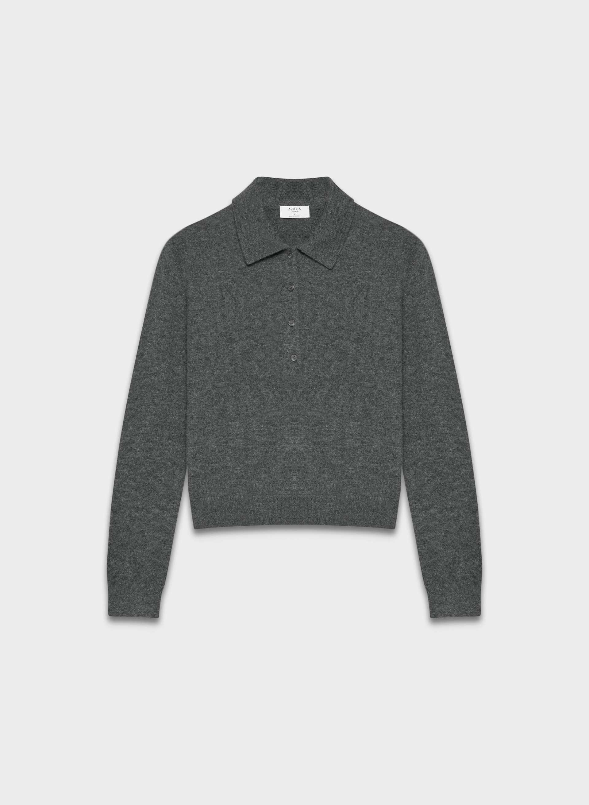 Aritzia, Bare Cashmere Polo Longsleeve