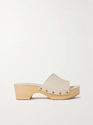 Bobbie Studded Leather Platform Clogs