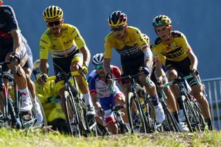 Tour de France 2020 107th Edition 4th stage Sisteron Orcieres Merlette 1605 km 01092020 Julian Alaphilippe FRA Deceuninck Quick Step Primoz Roglic SLO Team Jumbo Visma photo Kei TsujiBettiniPhoto2020