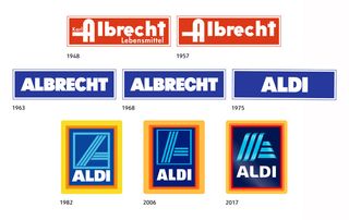 The new Aldi logo builds on the 1982 design