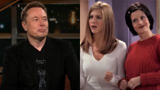 Elon Musk on Real Time with Bill Maher, Jennifer Aniston and Courteney Cox on Friends.
