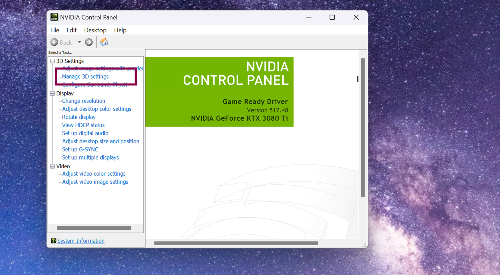 Снимок экрана с инструкциями по установке максимальной частоты кадров на графическом процессоре Nvidia.
