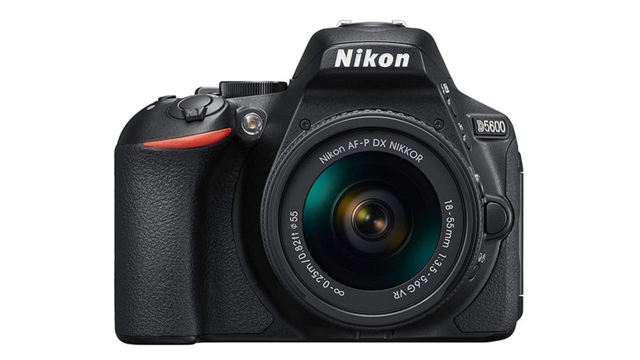 Nikon D5600 on a white background