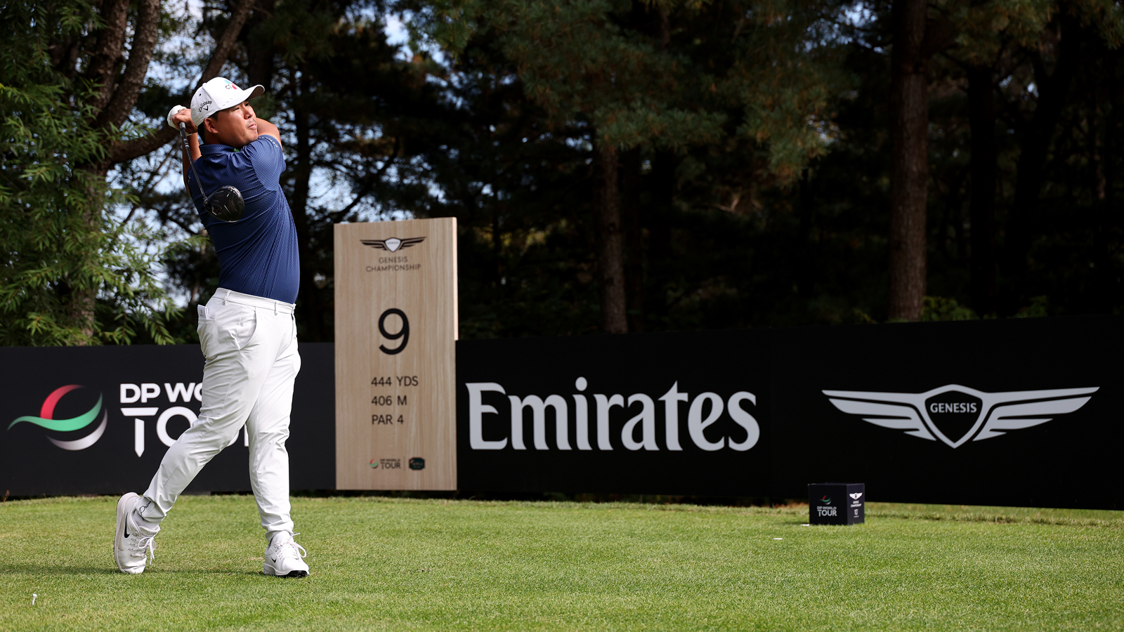 Si Woo Kim hits a driver off the tee