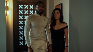 Donald Glover and Maya Erskine in Mr. & Mrs. Smith on Prime Video