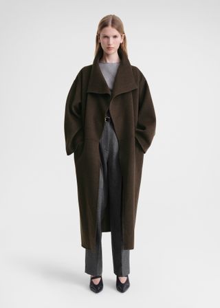 Signature Wool Cashmere Coat Chocolate Melange