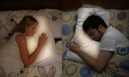 If your significant other is far away, try turning to a pillow that pulses with a gentle glow of your distant lover's heartbeat.