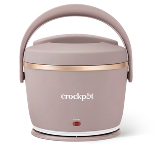 A blush pink portable Crock-Pot electric lunch warmer