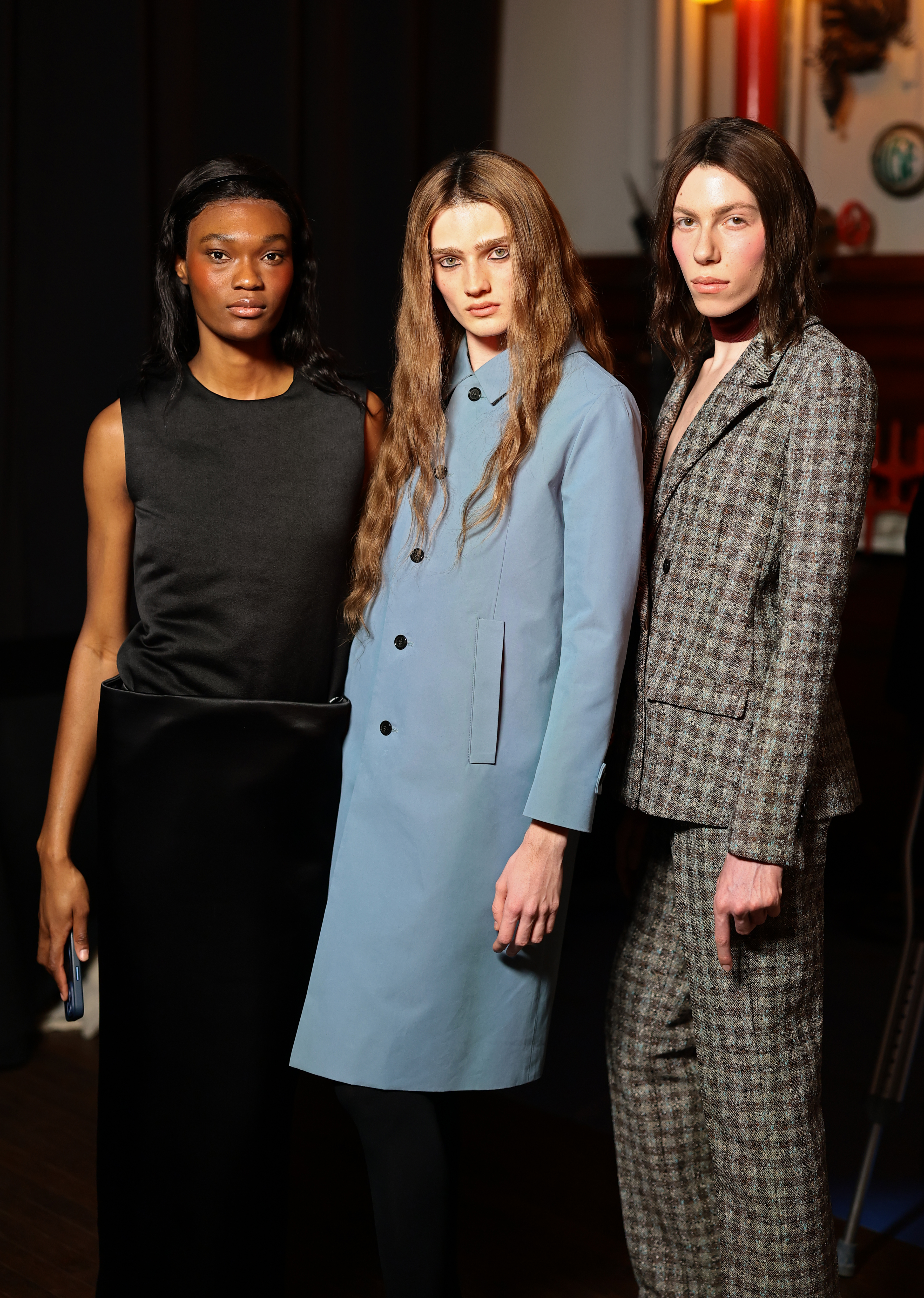 three models wearing Marc Jacobs fall 2026