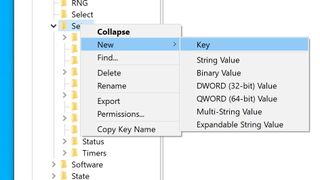 Screenshot of registry editor in Windows 10