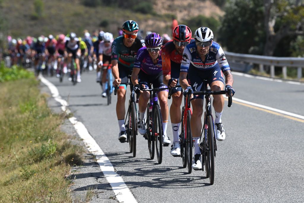 LEKUNBERRI SPAIN SEPTEMBER 10 Filippo Ganna of Italy and Team INEOS Grenadiers and Mattia Cattaneo of Italy and Team Soudal Quick Step attack during the 78th Tour of Spain 2023 Stage 15 a 1583km stage from Pamplona to Lekunberri UCIWT on September 10 2023 in Lekunberri Spain Photo by Tim de WaeleGetty Images