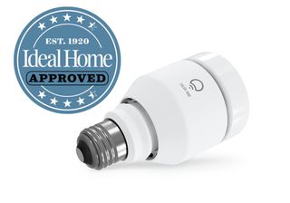 Lifx smart lightbulb with Ideal Home approved logo