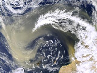 Saharan Dust Off Canary Islands Earth From Space