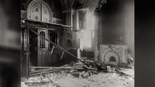 The aftermath of the bombing of the U.S. Senate on July 2, 1915.