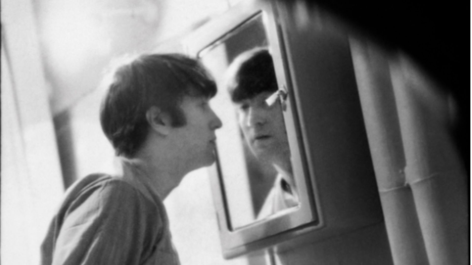an image of the mirror picture McCartney took on his 1963 film camera