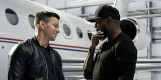 Mark Wahlberg and Antoine Fuqua on the set of Infinite