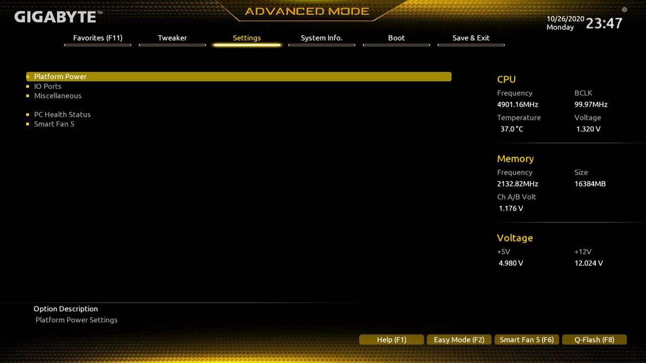 Gigabyte Z490M Gaming X BIOS
