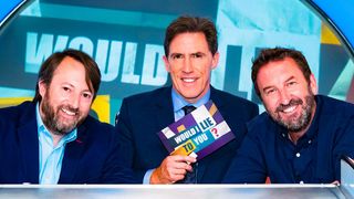 David Mitchell, Rob Brydon and Lee Mack in Would I Lie To You?