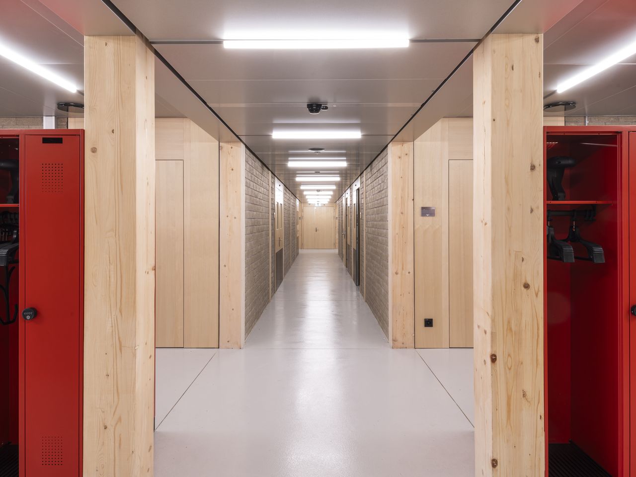 The building includes accommodation and control centres