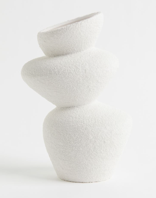 irregular white vase