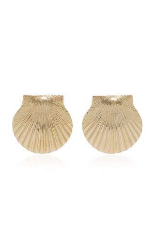 Exclusive 24k Gold-Plated Shell Earrings