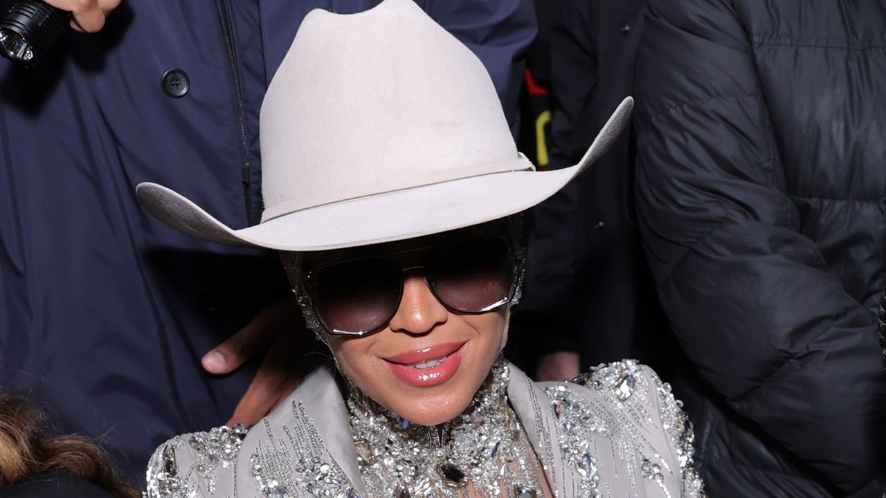 Beyoncé attends the Luar fashion show during New York Fashion Week on February 13, 2024 in New York City.