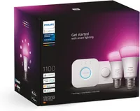 Philips Hue White and Colour Ambiance Smart Light Bulb (x 2) with Hue Bridge and Smart Button:&nbsp;was £134.99, now £95.06 at Amazon (save £39)
