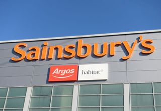 The shop front of Sainsbury's supermarket.
