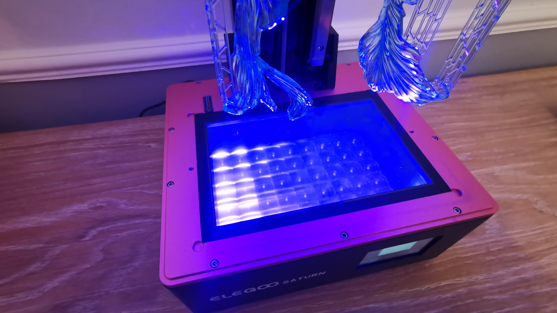 An image of the UV light used by the Elegoo Saturn to cure resin for prints