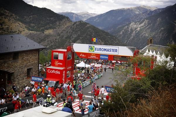 The finish area on stage 8