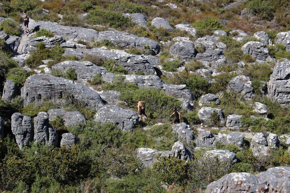 Riders on the mountainside
