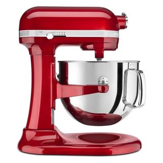 KitchenAid Pro Line Series 7-Qt. Stand Mixer against a red background.
