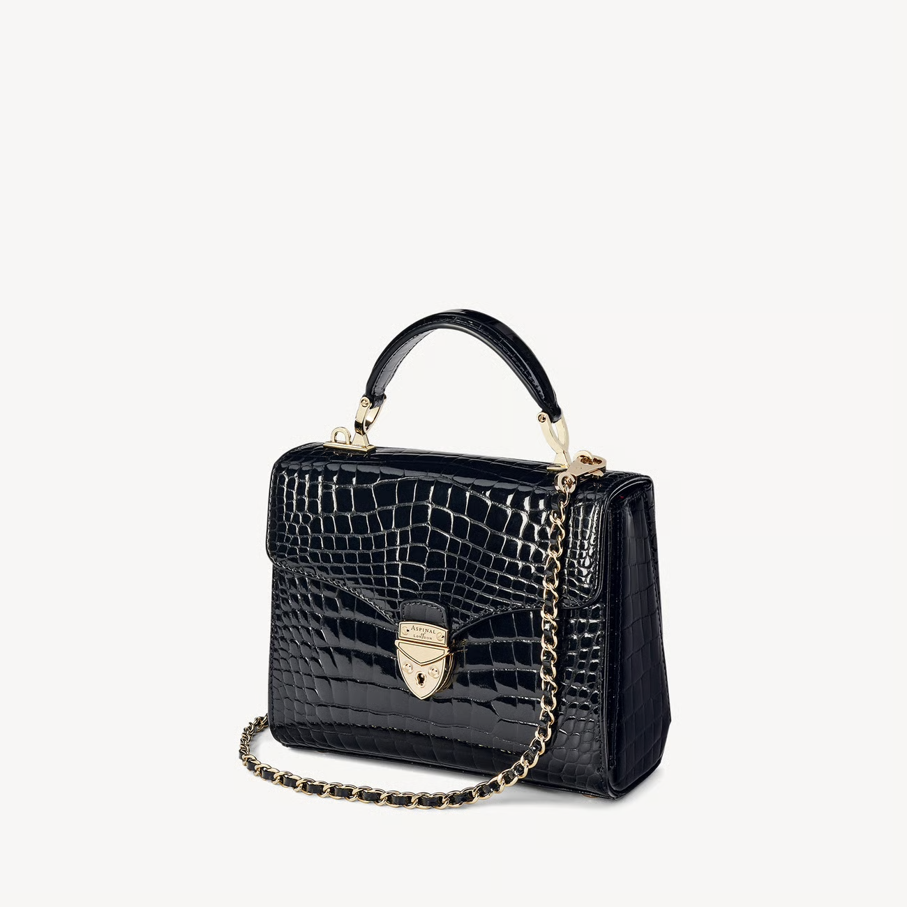 Aspinal of London black midi mayfair bag