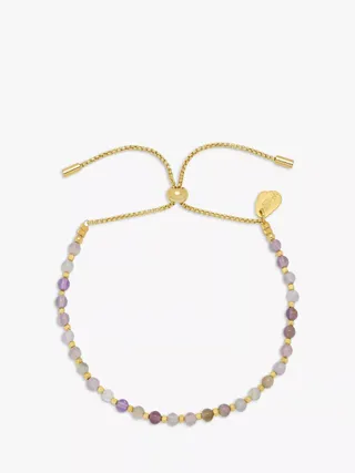 Estella Bartlett Amelia Amethyst Bracelet, Gold