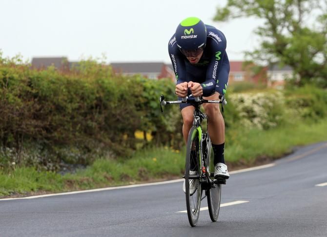 Alex Dowsett (Movistar) at speed