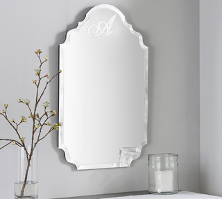Pottery Barn monogram elegant mirror