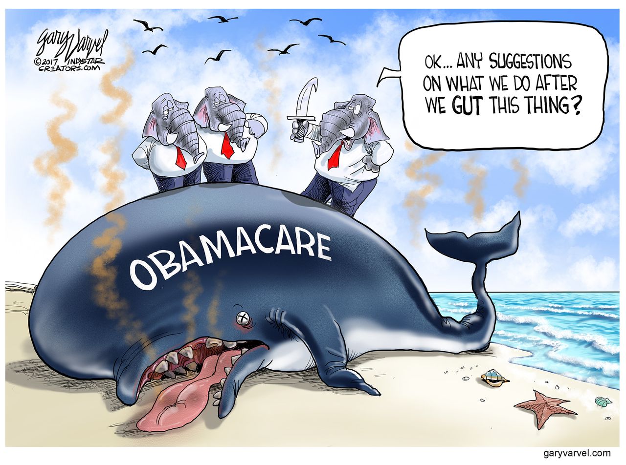 Political cartoon U.S. ObamaCare