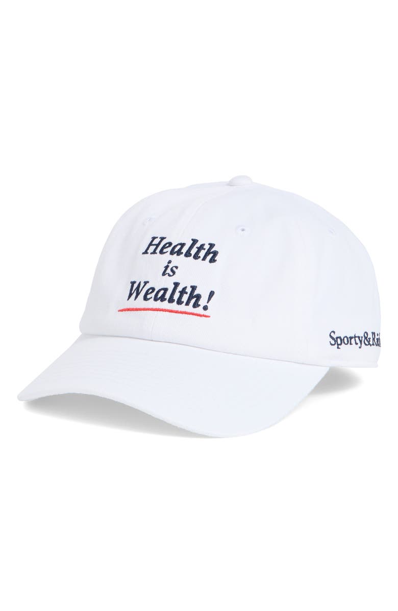 Health Is Wealth Embroidered Baseball Cap
