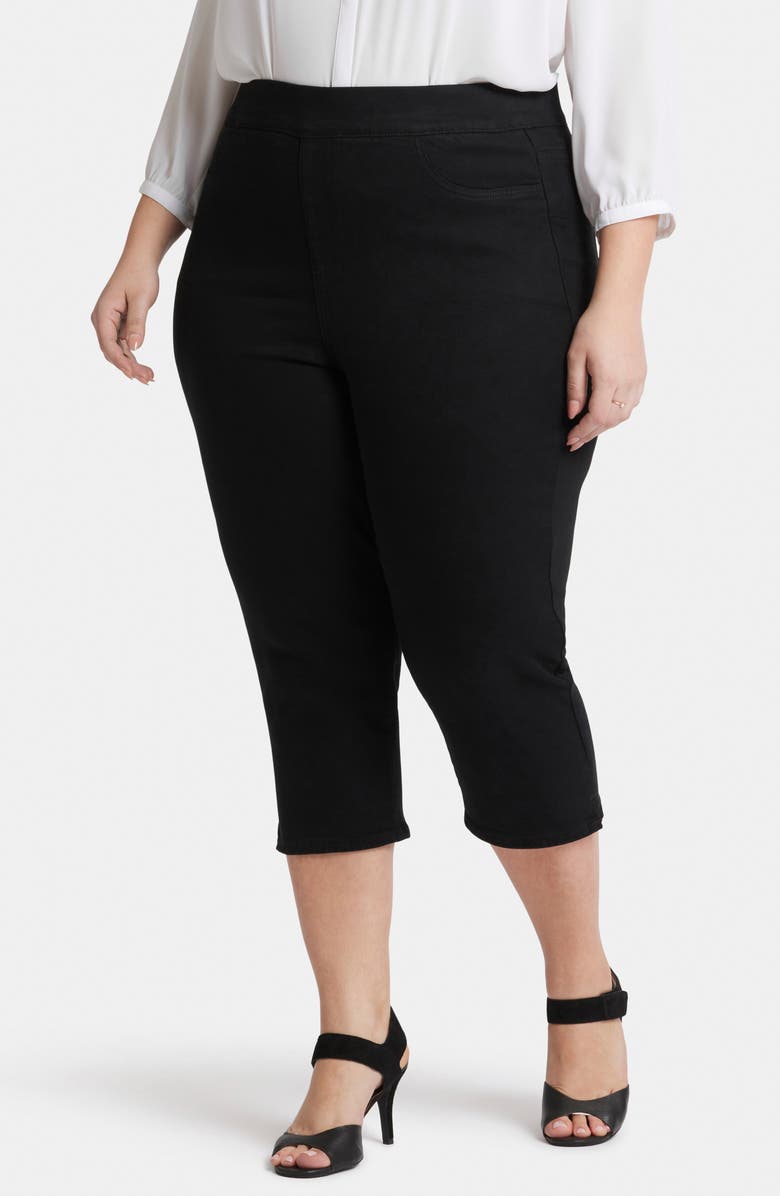 Dakota Side Slit Pull-On Capri Jeans