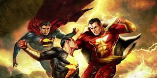 Superman, Black Adam, and Shazam