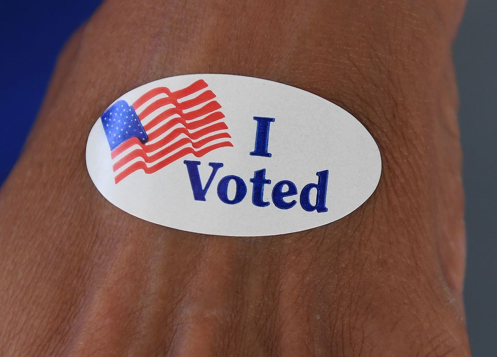 An &amp;quot;I Voted&amp;quot; sticker.