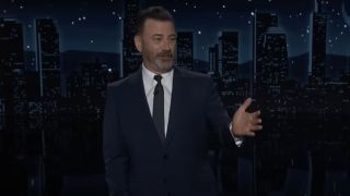 Jimmy Kimmel delivering his monologue on Jimmy Kimmel Live!