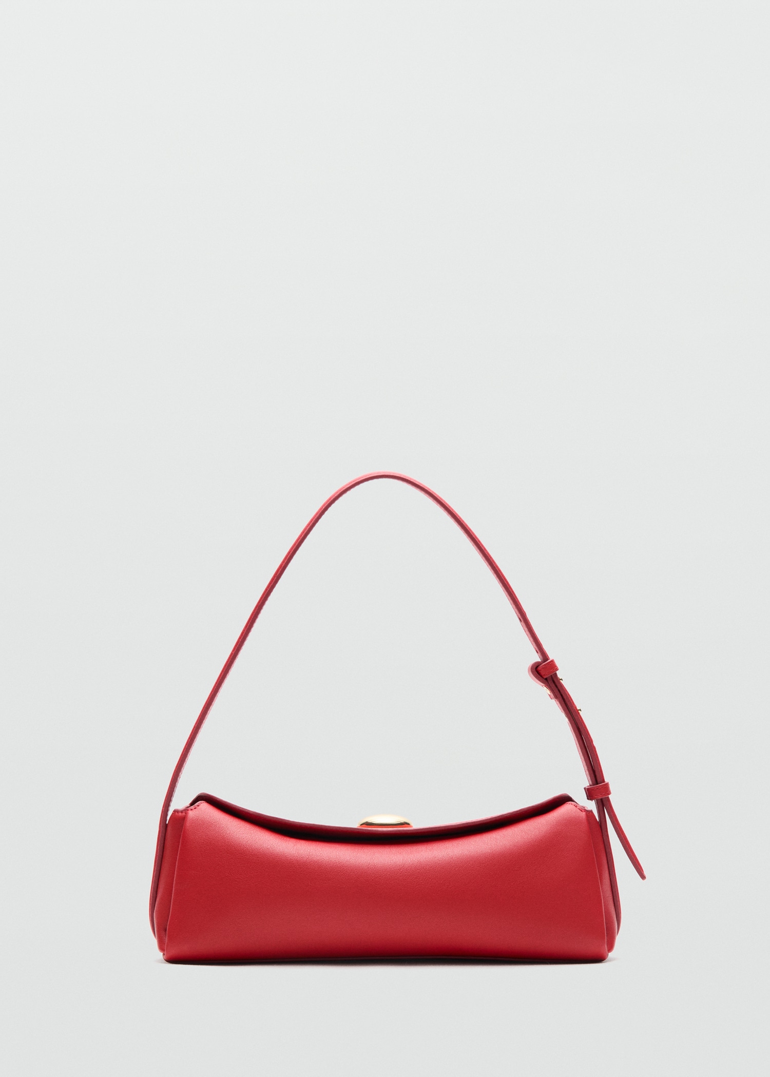 Leather Shoulder Bag With Metal Detail - Women | Mango United Kingdom