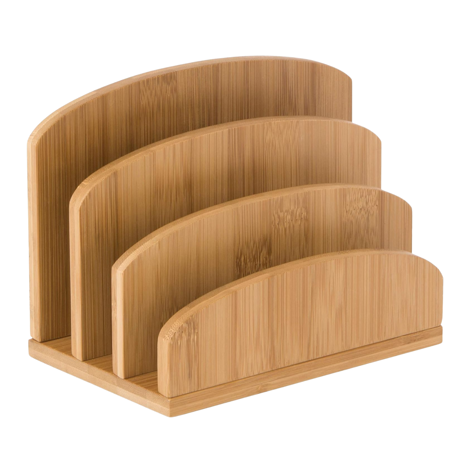 A bamboo letter holder