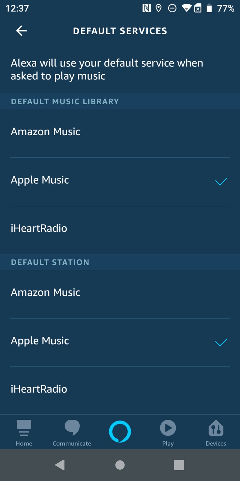 Alexa app Apple Music 7