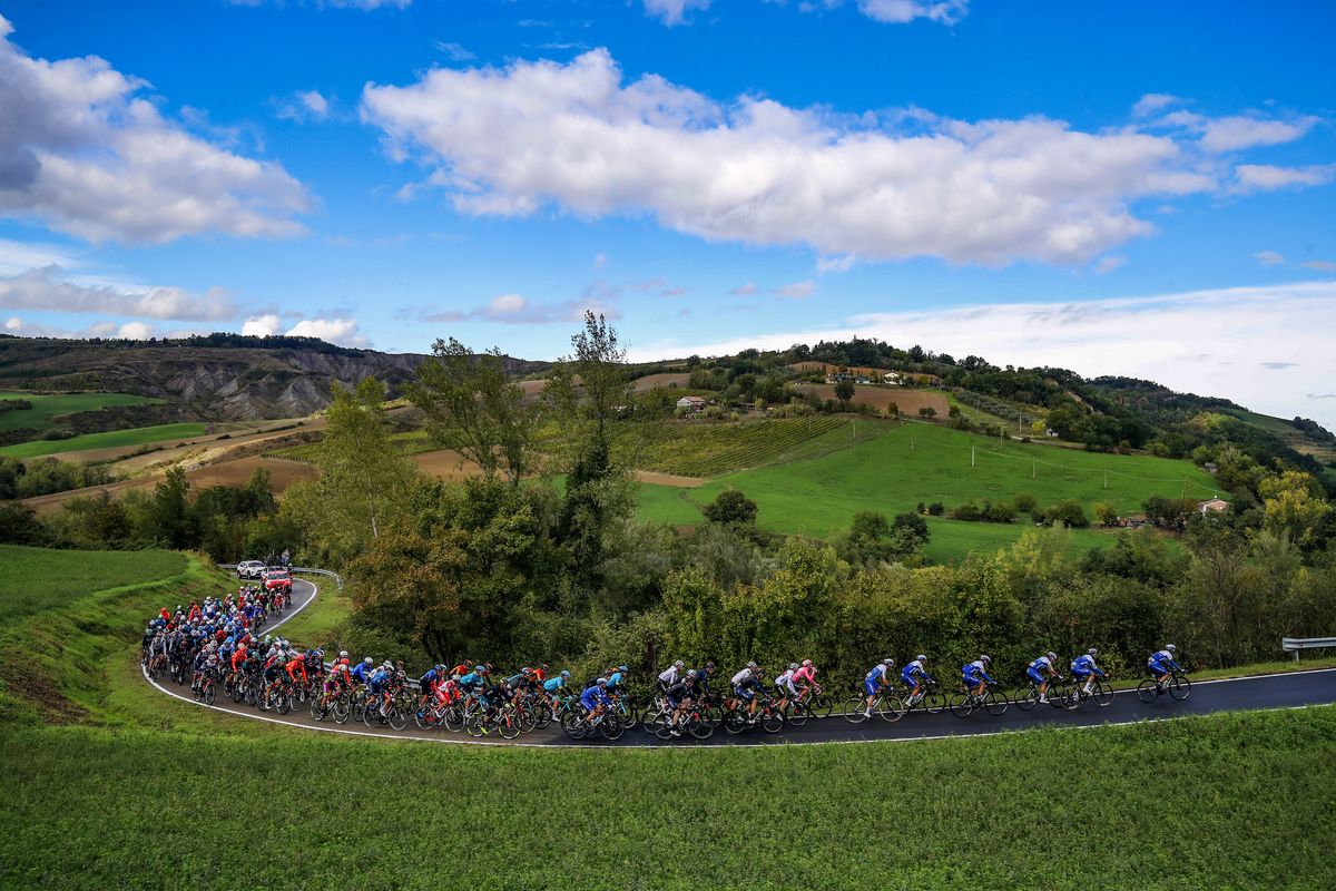 The peloton during stage 12 at the Giro d'Italia