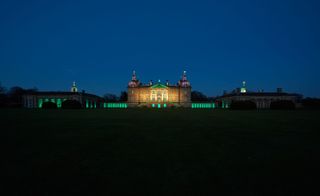 The latest installation lights up the castle in multiple colours