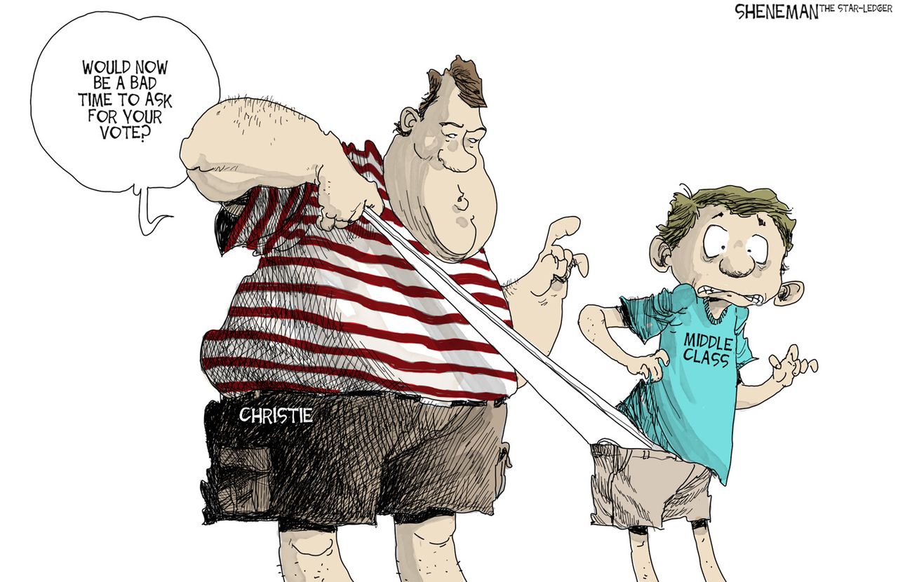 Political cartoon U.S. Chris Christie